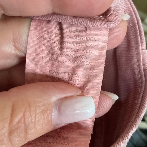 Jolt Washed Pink  Seamed Mini Skirt - Picture 8 of 10